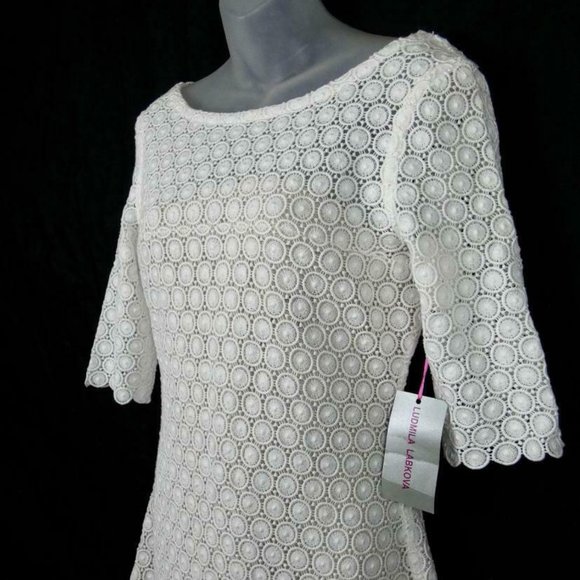 LUDMILA LABKOVA Crochet Eyelet Lace Maxi Dress NWT - Picture 8 of 13